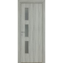 Alpok üveges solo Dekorfóliás MDF ajtó tokkal és toktakaróval pezsgő szürke 68x203