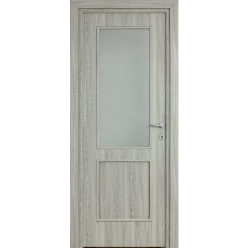 Alpok üveges Dekorfóliás MDF ajtó tokkal és toktakaróval pezsgő szürke 68x203