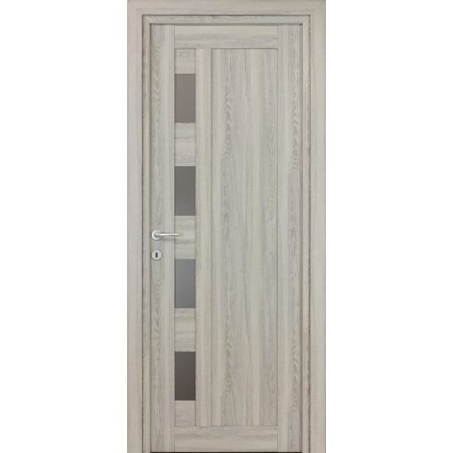 Lotru üveges pezsgő szürke Tömör MDF dekorfóliás ajtó tokkal és toktakaróval 68x203