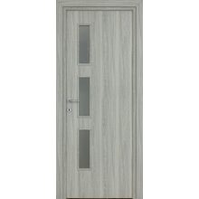 Alpok üveges solo Dekorfóliás MDF ajtó tokkal és toktakaróval pezsgő szürke 88x203