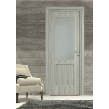 Alpok üveges Dekorfóliás MDF ajtó tokkal és toktakaróval pezsgő szürke 88x203