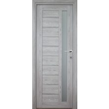 Sir üveges szürke Tömör MDF dekorfóliás ajtó tokkal és toktakaróval 68x203