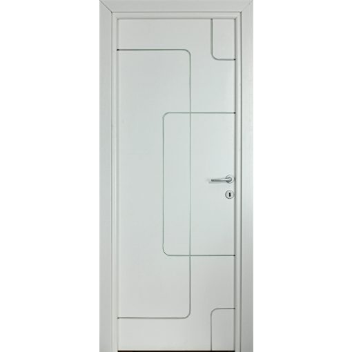 Cube Prémium Festett MDF fehér ajtó tokkal és toktakaróval 68x203