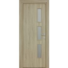 Alpok üveges solo Dekorfóliás MDF ajtó tokkal és toktakaróval kőris 68x203
