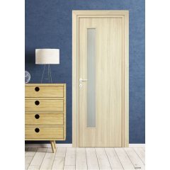   Alpok üveges g1 Dekorfóliás MDF ajtó tokkal és toktakaróval kőris 68x203