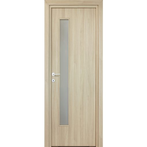 Alpok üveges g1 Dekorfóliás MDF ajtó tokkal és toktakaróval kőris 68x203