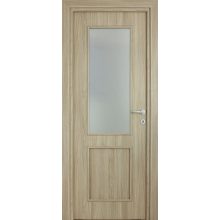 Alpok üveges Dekorfóliás MDF ajtó tokkal és toktakaróval kőris 68x203