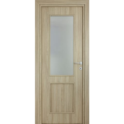 Alpok üveges Dekorfóliás MDF ajtó tokkal és toktakaróval kőris 68x203