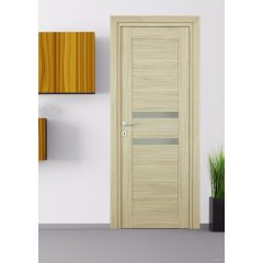   Duna üveges Kőris Tömör MDF dekorfóliás ajtó tokkal és toktakaróval 68x203
