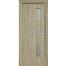 Alpok üveges solo Dekorfóliás MDF ajtó tokkal és toktakaróval kőris 78x203