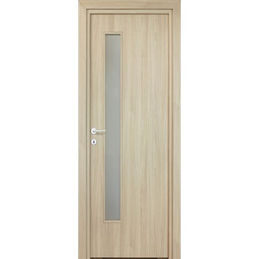 Alpok üveges g1 Dekorfóliás MDF ajtó tokkal és toktakaróval kőris 78x203