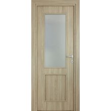 Alpok üveges Dekorfóliás MDF ajtó tokkal és toktakaróval kőris 78x203