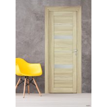 Amyra Üveges Kőris Tömör MDF dekorfóliás ajtó tokkal és toktakaróval 78x203