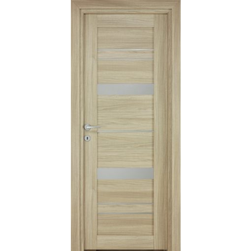Amyra Üveges Kőris Tömör MDF dekorfóliás ajtó tokkal és toktakaróval 88x203