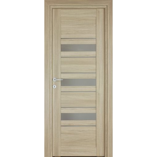 Dóra Üveges Kőris Tömör MDF dekorfóliás ajtó tokkal és toktakaróval 88x203
