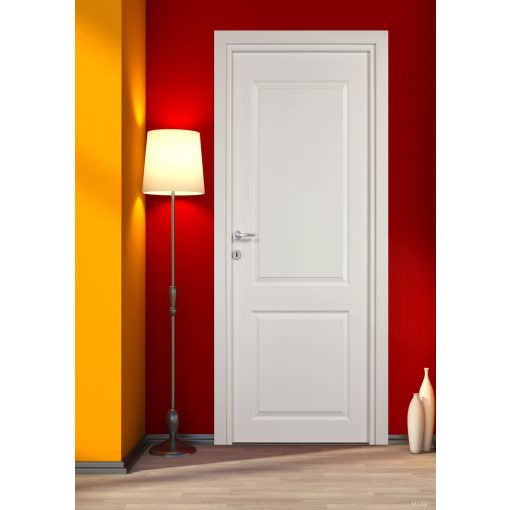 Classic II. Festett MDF fehér ajtó tokkal és toktakaróval 88X203