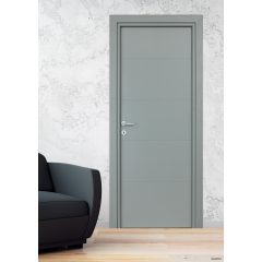   Four Lines Festett MDF szürke ajtó tokkal és toktakaróval 68X203