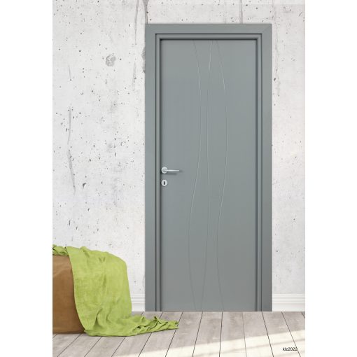 Wave Prémium Festett MDF szürke ajtó tokkal és toktakaróval 88x203