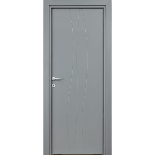 Wave Prémium Festett MDF szürke ajtó tokkal és toktakaróval 88x203