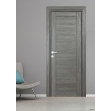 Duna teli fekete Tömör MDF dekorfóliás ajtó tokkal és toktakaróval 68x203