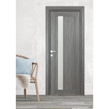 Maya Üveges fekete Tömör MDF dekorfóliás ajtó tokkal és toktakaróval 68x203