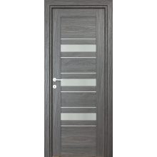 Dóra Üveges fekete Tömör MDF dekorfóliás ajtó tokkal és toktakaróval 68x203