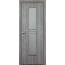 Alpok üveges a02 Dekorfóliás MDF ajtó tokkal és toktakaróval szürke 68x203