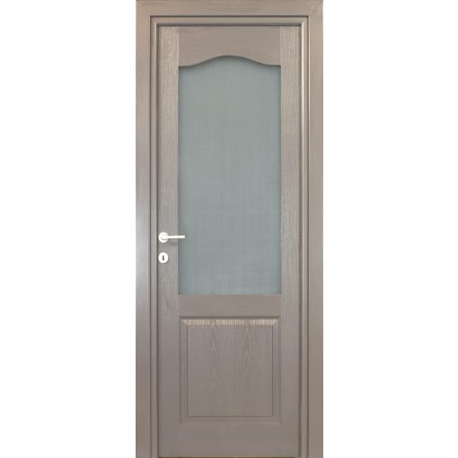 Classic I. Festett üveges MDF antracit ajtó tokkal és toktakaróval 78X203