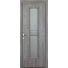 Alpok üveges a02 Dekorfóliás MDF ajtó tokkal és toktakaróval szürke 78x203