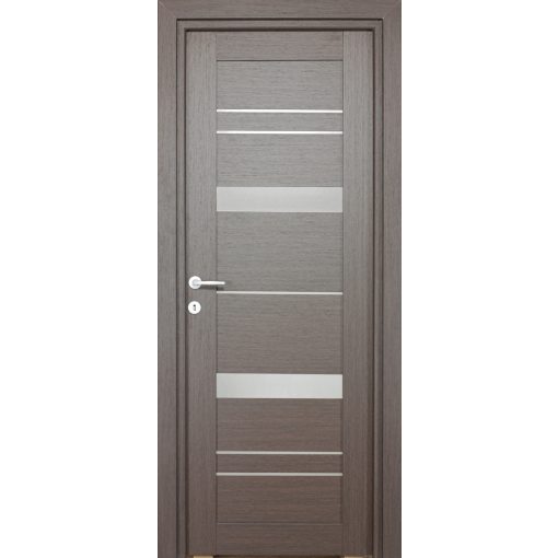 Amyra Üveges wenge Tömör MDF dekorfóliás ajtó tokkal és toktakaróval 68x203