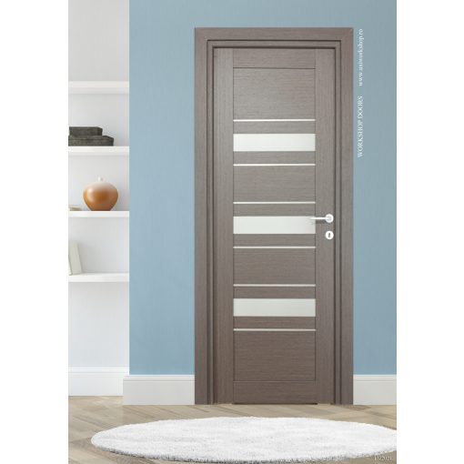 Dóra Üveges wenge Tömör MDF dekorfóliás ajtó tokkal és toktakaróval 68x203