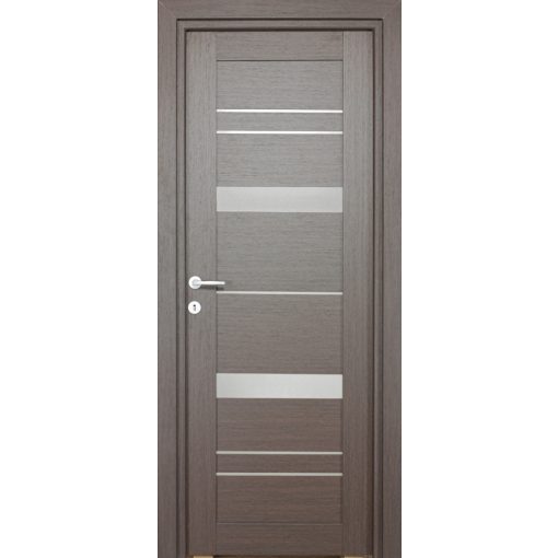 Amyra Üveges wenge Tömör MDF dekorfóliás ajtó tokkal és toktakaróval 88x203