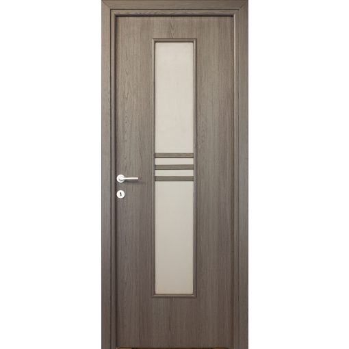 Alpok üveges a02 Dekorfóliás MDF ajtó tokkal és toktakaróval antracit 68x203