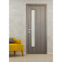 Alpok üveges g1 Dekorfóliás MDF ajtó tokkal és toktakaróval antracit 68x203
