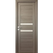 Duna üveges antracit Tömör MDF dekorfóliás ajtó tokkal és toktakaróval 68x203