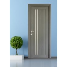 Della üveges antracit Tömör MDF dekorfóliás ajtó tokkal és toktakaróval 68x203