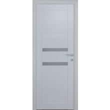 Duna üveges fehér Tömör MDF dekorfóliás ajtó tokkal és toktakaróval 68x203