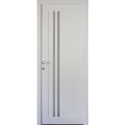 Della üveges fehér Tömör MDF dekorfóliás ajtó tokkal és toktakaróval 78x203