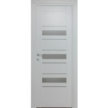 Dóra Üveges fehér Tömör MDF dekorfóliás ajtó tokkal és toktakaróval 88x203